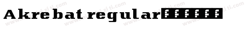 Akrebat regular字体转换
